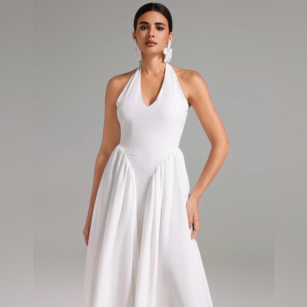 Bella Barnett white halter corset dress - Picture 2 of 4